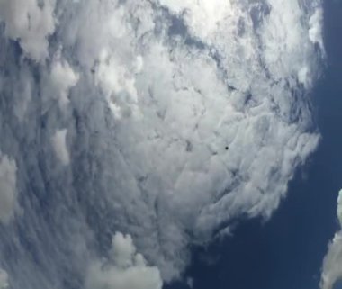 Mavi gökyüzünde beyaz bulutların zamanı. İklim Değişikliği ve Küresel Isınma Kavramı