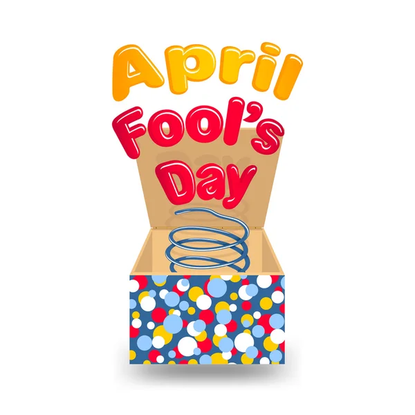 De dag van de April Fool's. Paarse lippen. — Stockvector