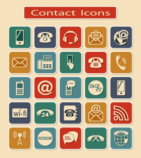 Set of Contact Icons — Stock Vector