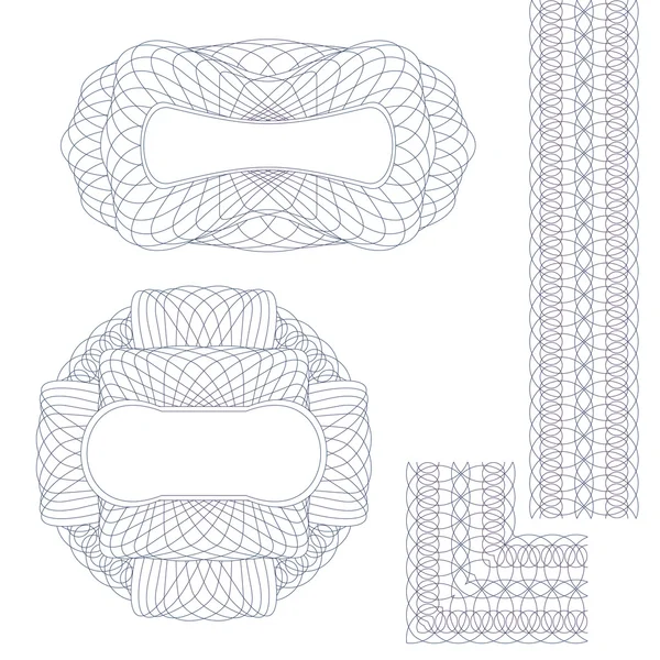 Rosettes et bordure — Image vectorielle