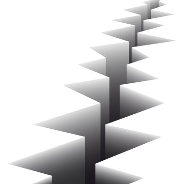 Bir yüzey üzerinde büyük çatlamak 