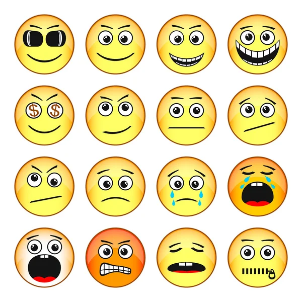 Set of Emoticons — Stock Vector