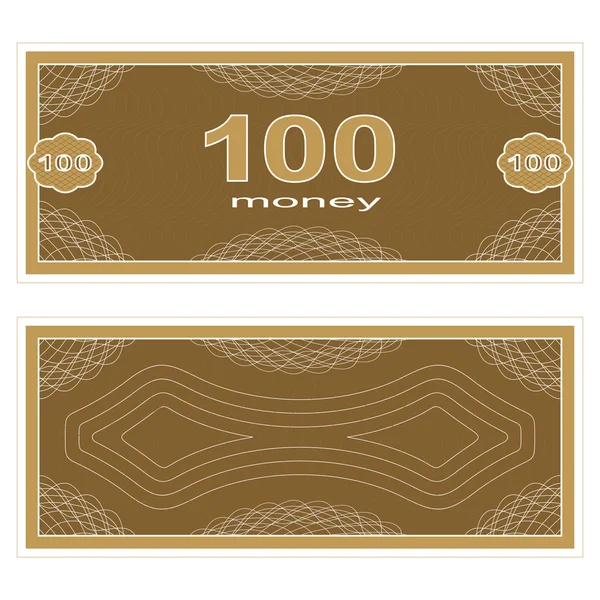 Play money. One Hundred — Stock Vector