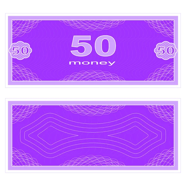 Play money. Fifty — Stock Vector