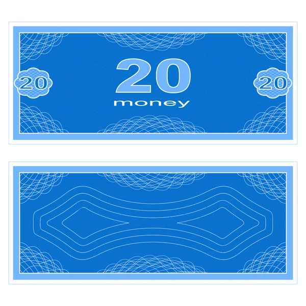 Play money. Twenty — Stock Vector
