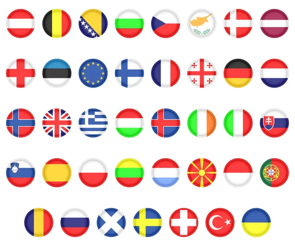 Bandeiras dos países europeus —  Vetores de Stock