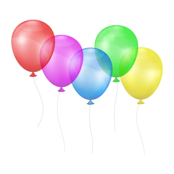 Globos transparentes multicolores . — Vector de stock