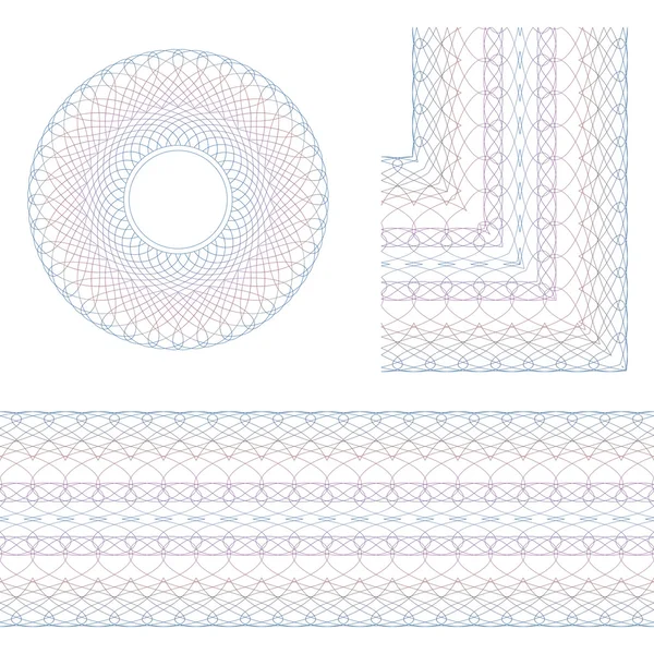 Guilloche rozet en rand — Stockvector