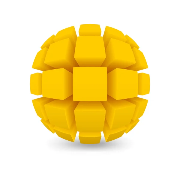 划分黄色球 — 图库矢量图片