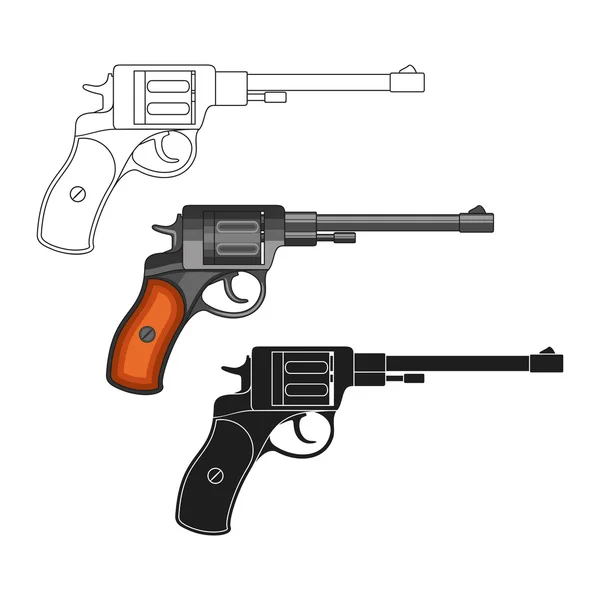 Conjunto de revólveres — Vector de stock