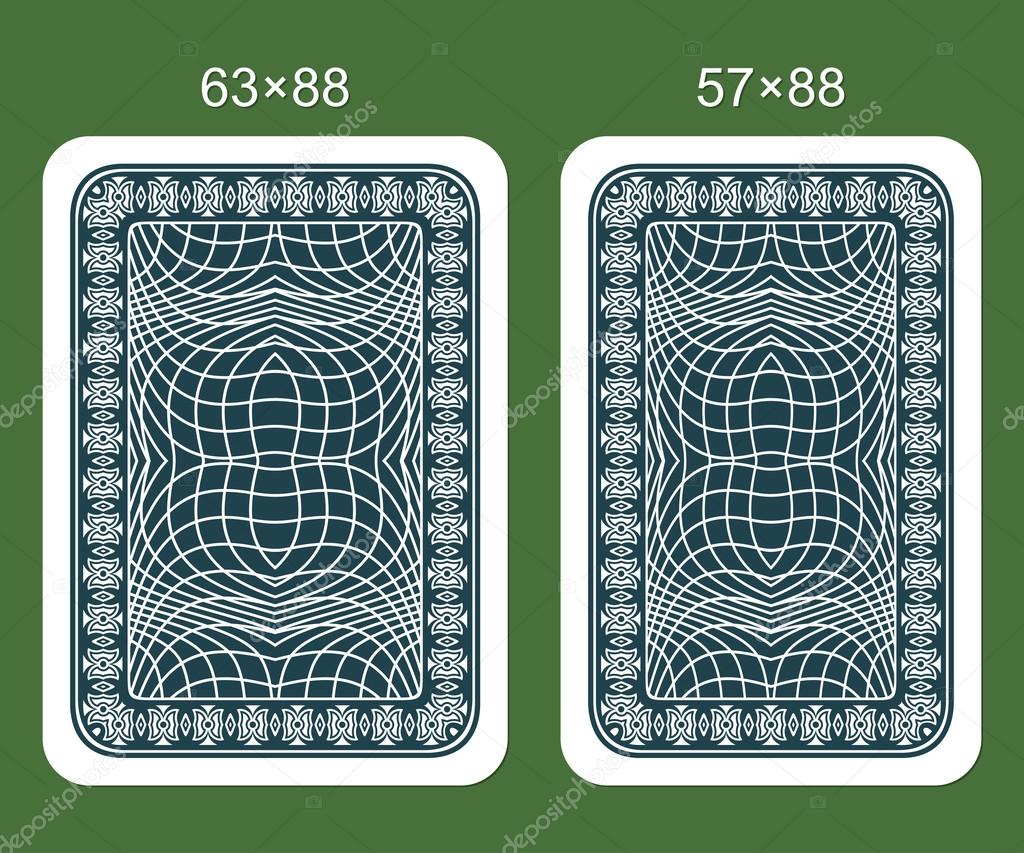Back designs playing card.