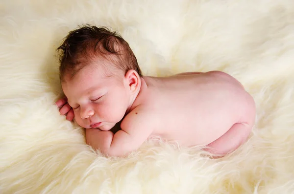 Bebé recién nacido durmiendo — Foto de Stock