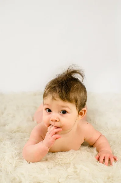 Adorable baby girl naked — Stock Photo, Image