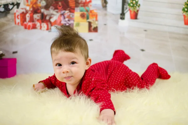 Baby eerste kerst — Stockfoto