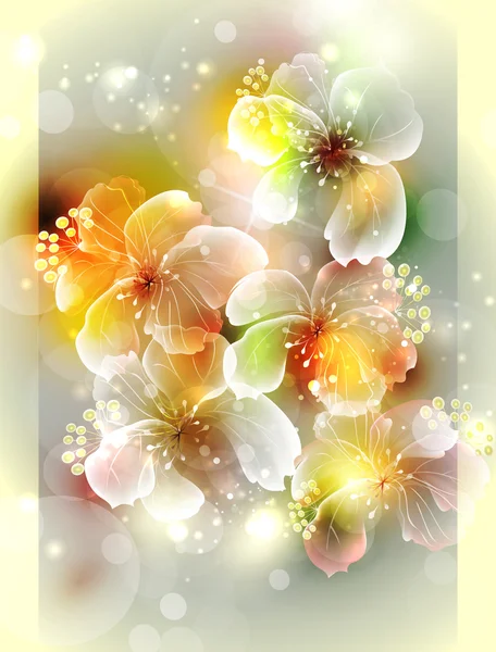 Hintergrund mit abstrakter Blume — Stockvektor