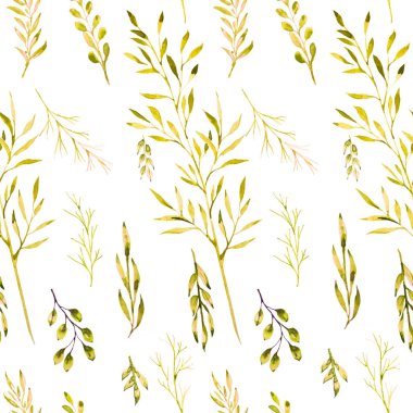 Altın, suluboya desensiz vektör bırakır