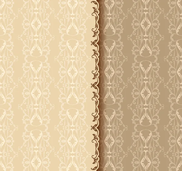 Vintage wallpaper patroon achtergrond. — Stockvector