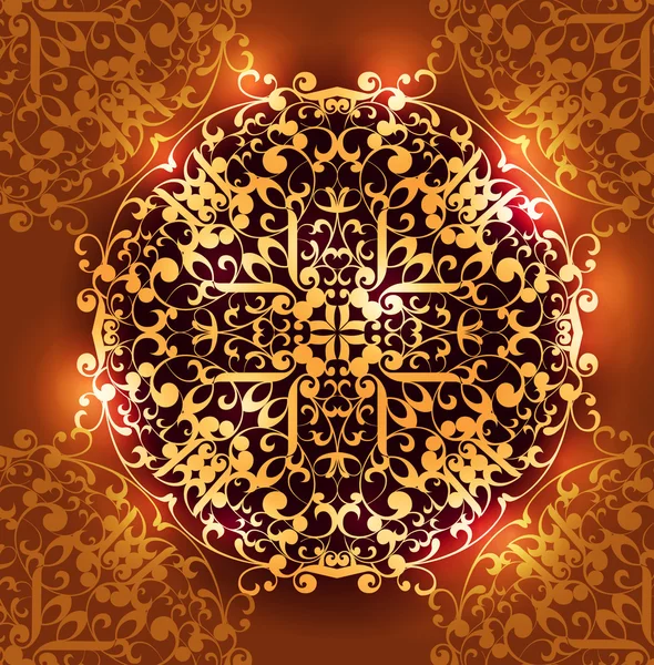 Sierlijke mehndi oude achtergrond — Stockvector