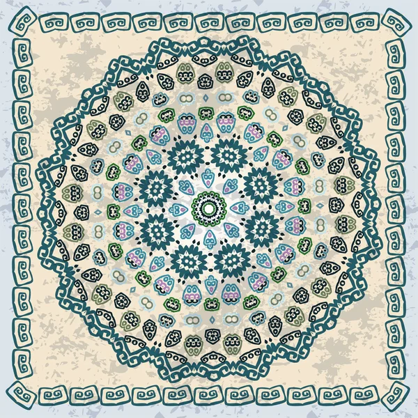 Motif mandala ornement rond — Image vectorielle