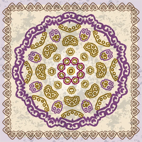 Motif mandala ornement rond — Image vectorielle