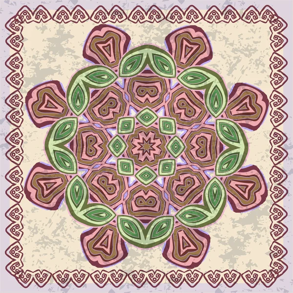 Motif mandala ornement rond — Image vectorielle