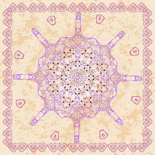 Motif mandala ornement rond — Image vectorielle