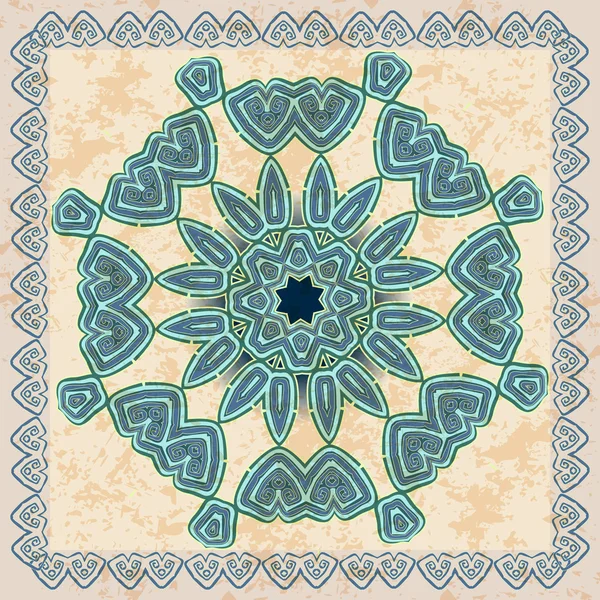 Motif mandala ornement rond — Image vectorielle