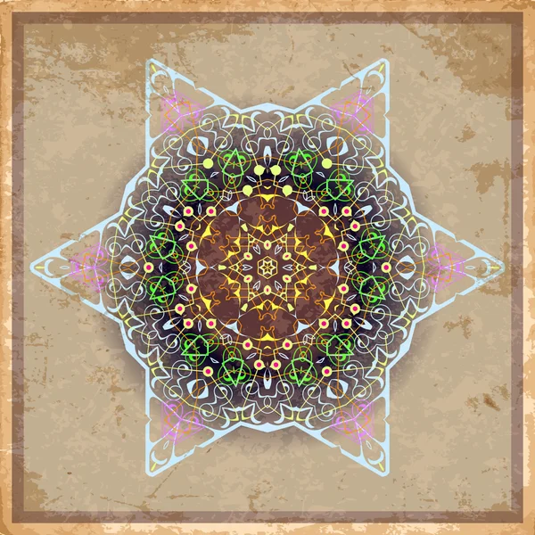 Motif mandala ornement rond — Image vectorielle
