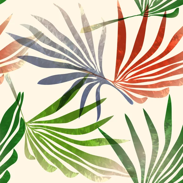 Frunzele de palmier. Vector model fără sudură. Natura organică — Vector de stoc