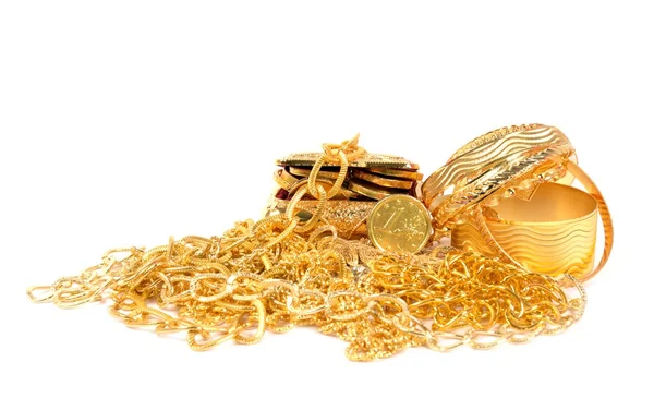 Golden jewelry Royalty Free Stock Photos