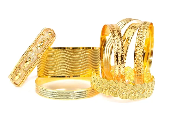 Gouden armbanden — Stockfoto
