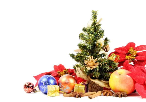 Christmas tree and decor — Stock Photo, Image