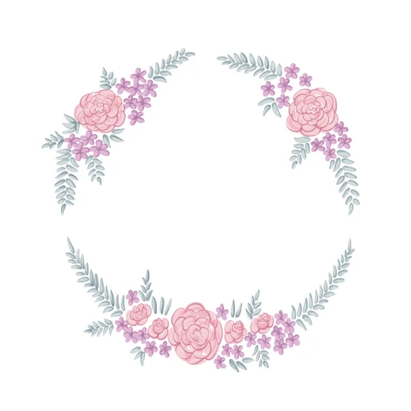 Floral ring frame — Stockvector