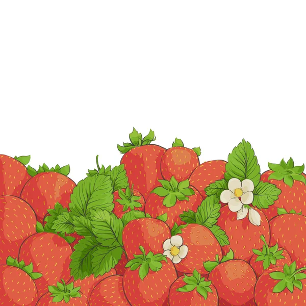 Φρέσκες φράουλες νόστιμο — Διανυσματικό Αρχείο