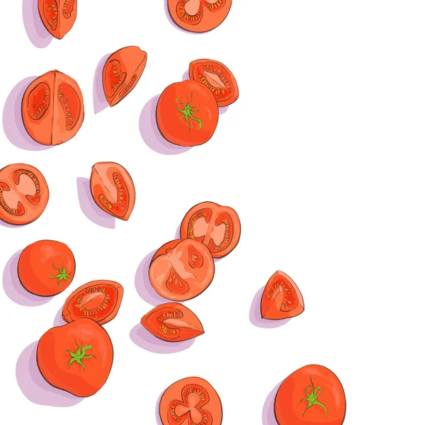 토마토의 배경 — 스톡 벡터