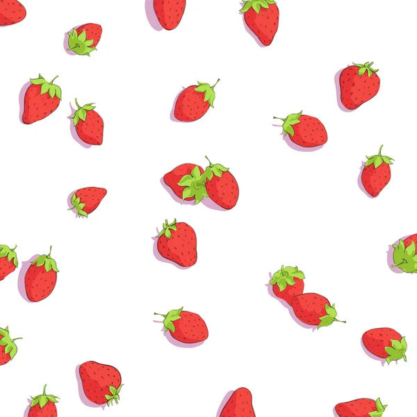 Fresas brillantes fondo — Vector de stock