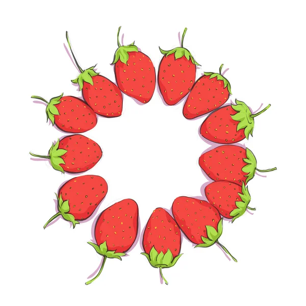 Fond de fraises vives — Image vectorielle