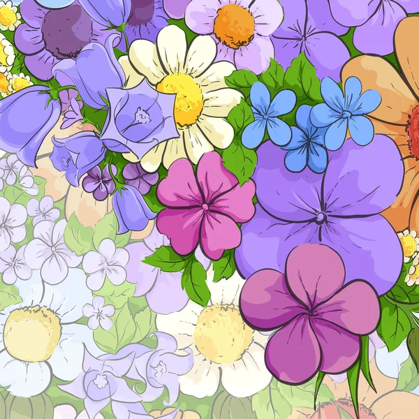 花卉明亮背景 — 图库矢量图片