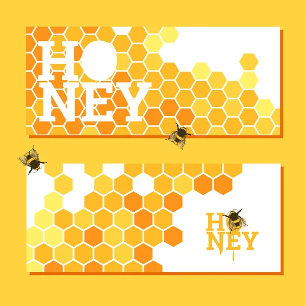 Honeycombs bright background — Stock Vector