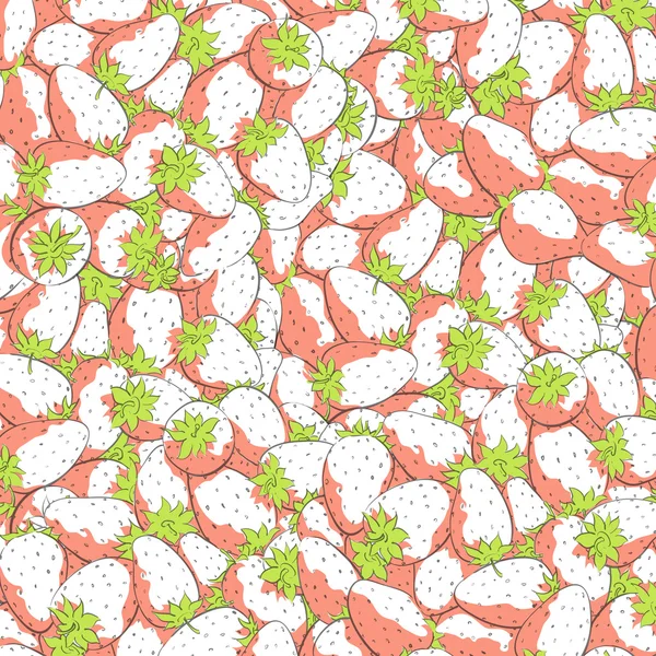 Textuur van sappige aardbeien — Stockvector