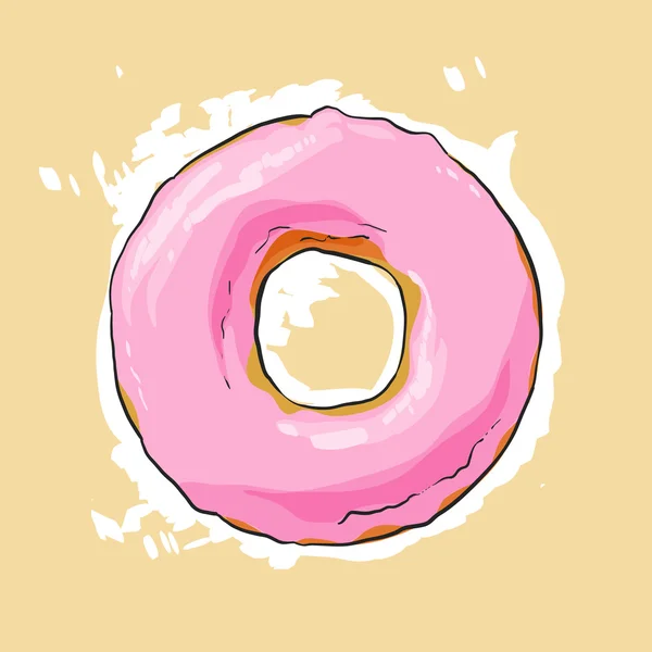 Иллюстрация сладкого пончика — стоковый вектор