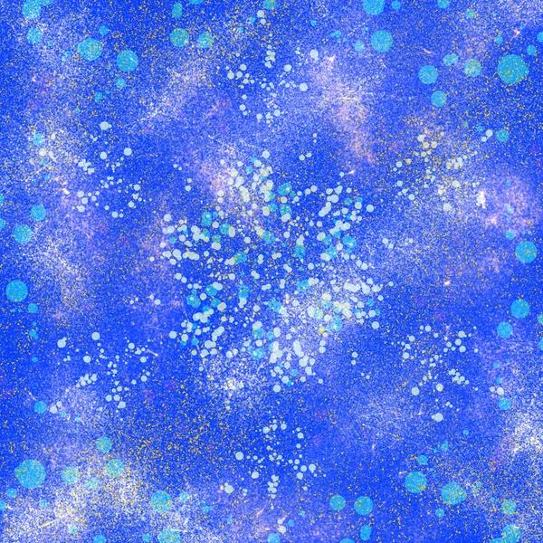 Modèle Hiver Bleu Froid Cercle Papier Aluminium Floral Avec Des — Photo