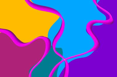 Mor, mavi, pembe, sarı arka plan, şirin vintage elementler, tebrik kartı, reklam, afiş, kapak ve poster için mükemmel doku. Boho tarzı, retro neon arkaplan.