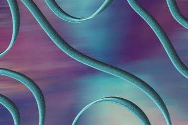 Klasik elementlere sahip modaya uygun tidewater yeşili arka plan, Sevgililer Günü veya doğum günü için mükemmel doku veya kartvizit, reklamcılık, afiş, kapak ve poster. Boho stili, retro neon 3 boyutlu illüstrasyon.