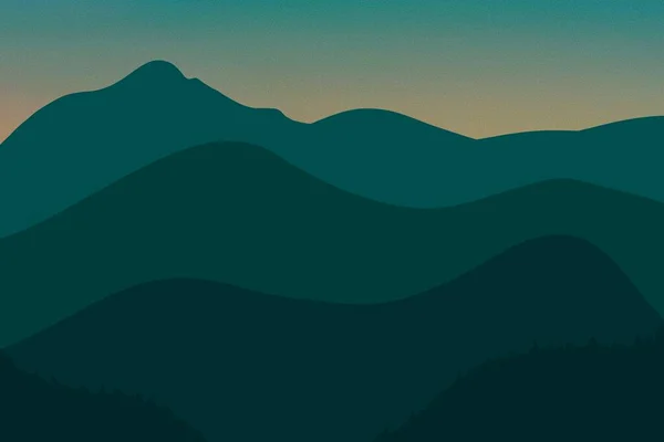 Prachtig Getijdenwater Groen Berglandschap Zonsopkomst Zonsondergang Bergen Natuurlijke Achtergrond Met — Stockfoto