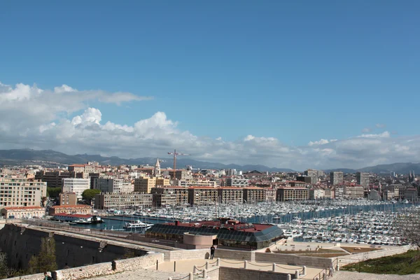 Vista da cidade portuária de Marselha — Fotografia de Stock