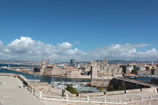 Uitzicht vanaf de havenstad Marseille — Stockfoto