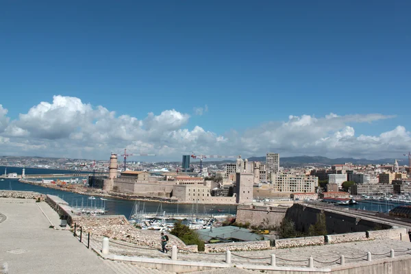 Vista da cidade portuária de Marselha — Fotografia de Stock