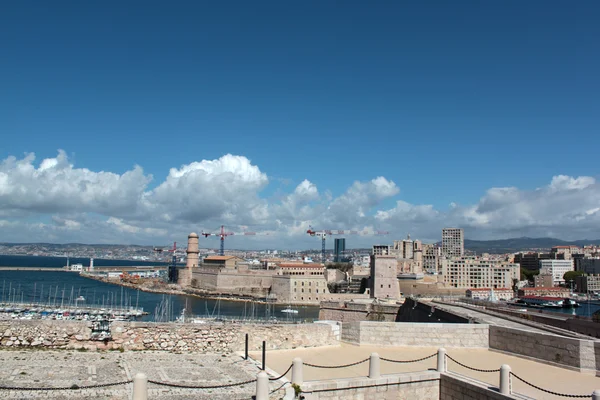 Vue depuis le port ville Marseille — Photo
