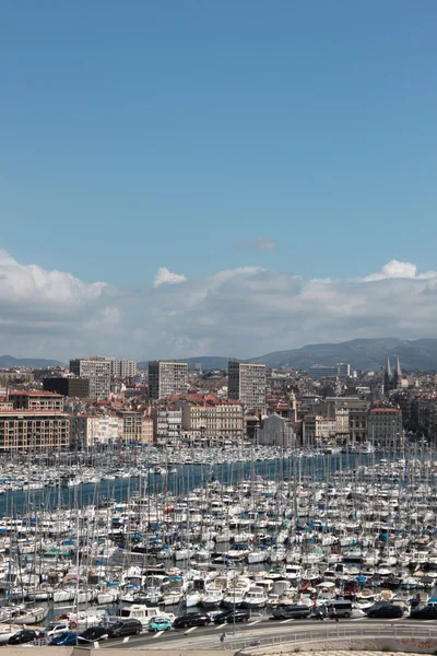 Vista da cidade portuária de Marselha — Fotografia de Stock
